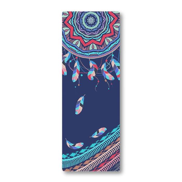 

new non-slip natural rubber yoga mat female towel professional portable folding sports fitness yoga