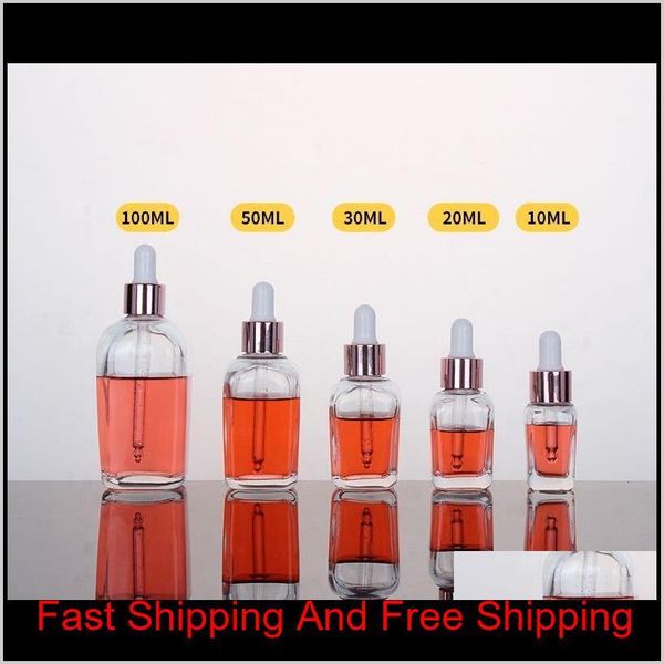 

clear glass essential oil perfume bottles square dropper bottle with rose gold cap 10ml t qylmxo wphome