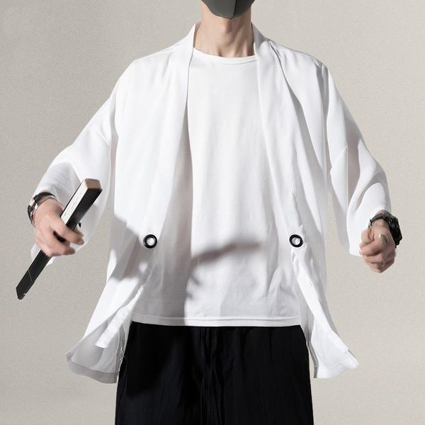 

ethnic clothing chinese style mens shirts tang suit summer casual kimono cardigan men elegant shirt vintage streetwear 30569, Red