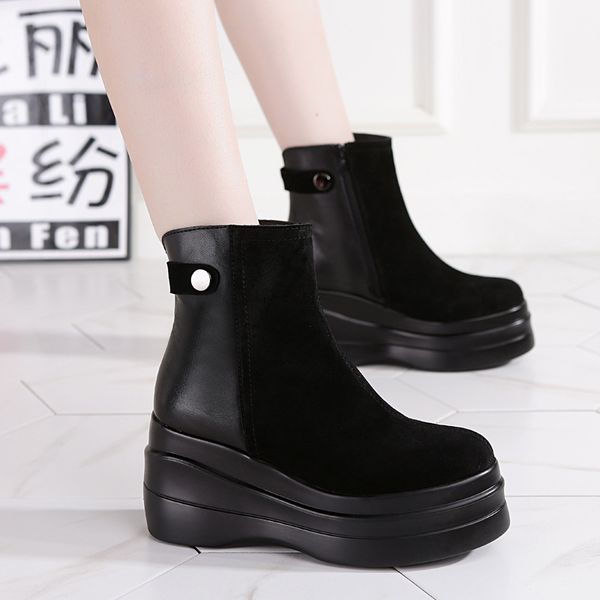 

genuine women shoe tennis women's fashion martin boots shoes ijvs, Black