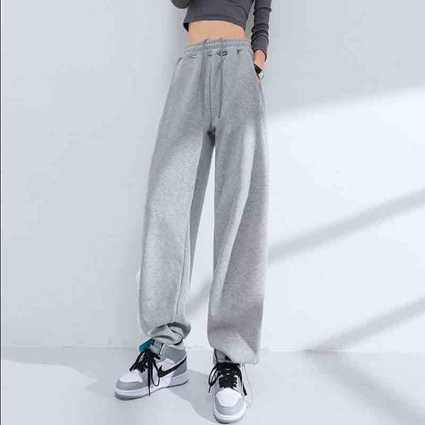

women's pants & capris women spring and autumn loose versatile baggy harem high waist thin solid color woman trousers, Black;white