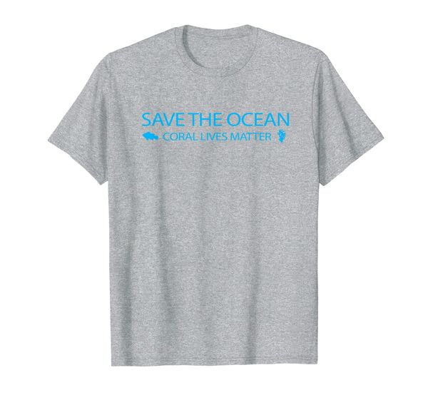 

save the ocean coral lives matter reef tank shirt t-shirt, White;black