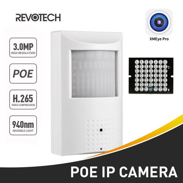 

xmeye poe 940nm invisible ir h.265 3mp ip camera 1296p / 1080p pir led night indoor security cctv system video cam hd p2p