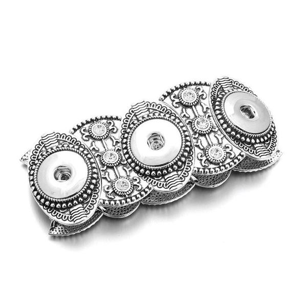 

xinnver snap bracelet diy charms crystal bracelets bangles fit 18mm snap buttons jewelry for women jewel jllaan, Golden;silver