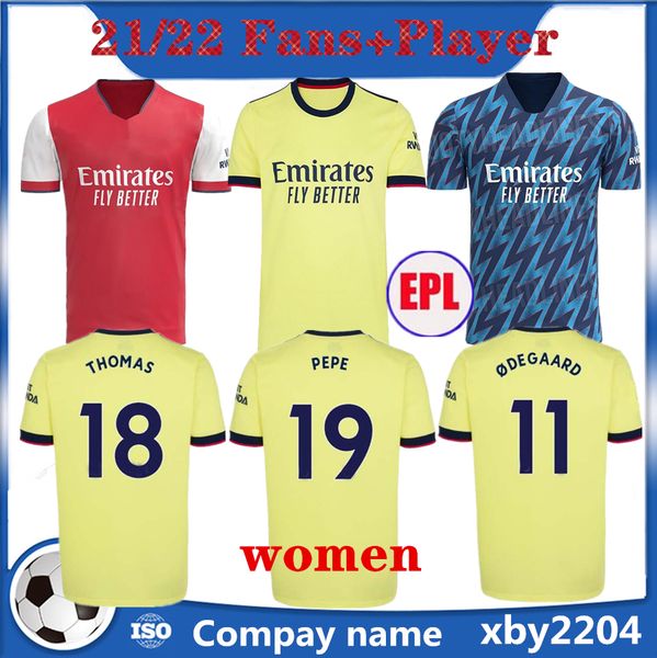

arsen 21/22 gunners home soccer jersey 2021 pepe nicolas ceballos henry guendouzi smith rowe willian tierney odegaard saka thomas football s, Black;yellow