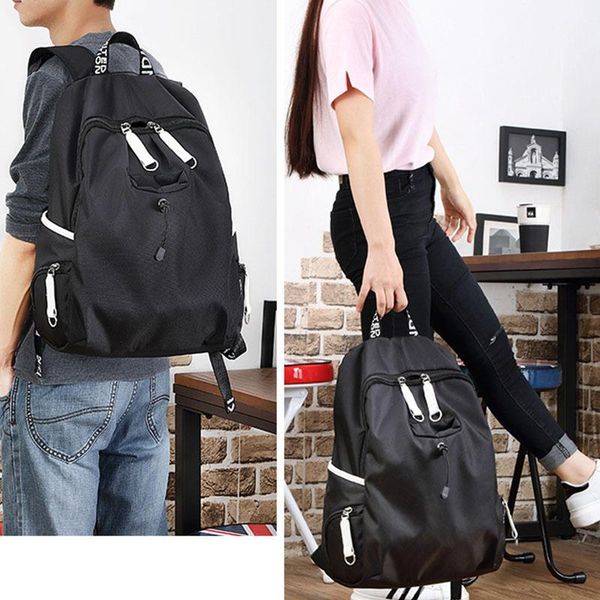 

backpack middle school student schoolbag men's fashion trend canvas large-capacity outdoor travel bag computer