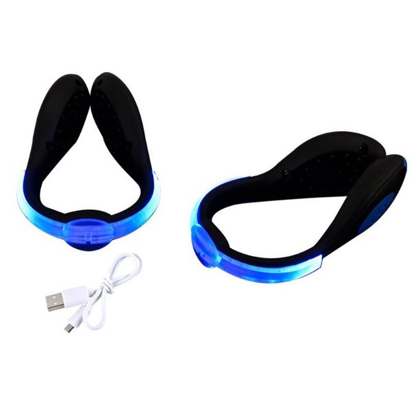 

running bike light led luminous shoe clip light night safety warning bright reflective running clip