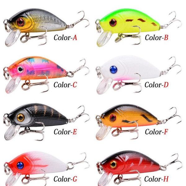 

1pcs minnow 50mm 4.2g sinking mini wobbler fishing lure artificial hard bait trout crankbait trebles hooks fishin jllfcw