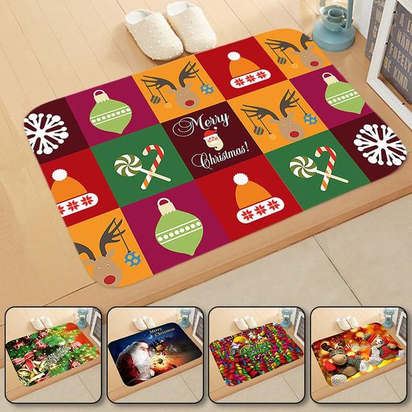 

carpets christmas decoration doormats living room color printing absorbent bedroom bathroom non-slip holiday dressing mats