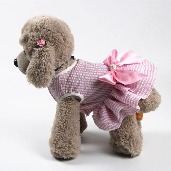 

dog apparel fashion dress pet accessories bow skirt small teddy cat clothing