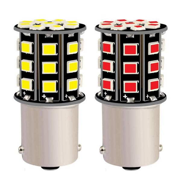 

emergency lights 2pcs 1156 p21w ba15s 7506 r5w r10w 33 led auto reverse light tail brake lamp car daytime running bulb parking turn signals