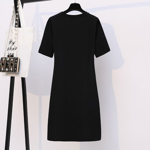 

plus size l-5xl fake women two pieces shirt with short sleeves loose oversize the neck contrast dress clothes uean, White