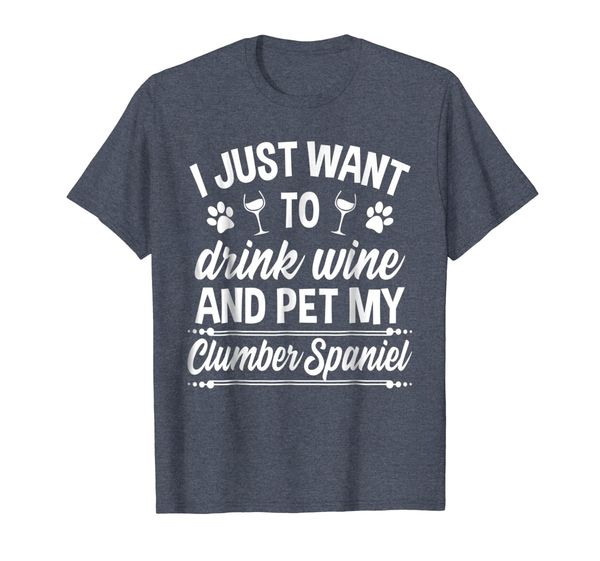 

Clumber Spaniel Shirt Funny Wine Dog Owner Gift, Mainly pictures