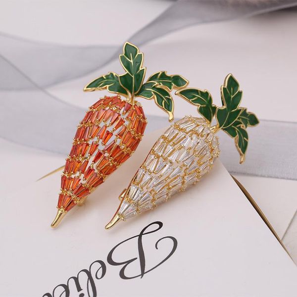 

pins, brooches luxury vintage carrot vegetable brooch pin women jewelry cute badges fashion cloth decors accessories, Gray