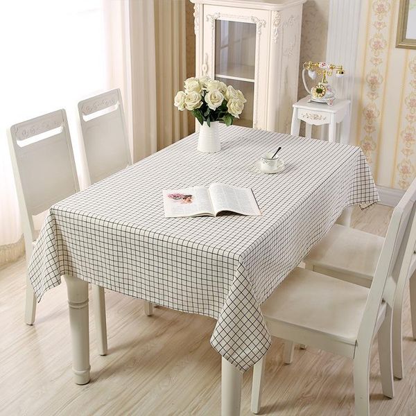 

table cloth simple pastoral style geometry printed cotton&polyester tablecloth