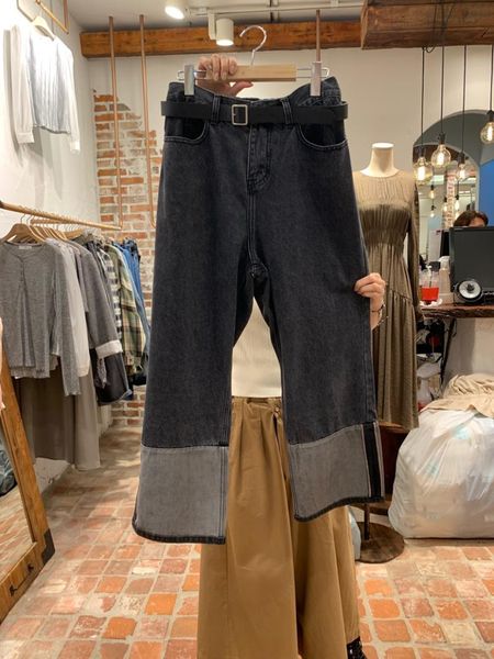 

women's jeans pacth work korean fashion biker streetwear jean femme pantalones cowboy black denim trousers vintage clothes dm, Blue