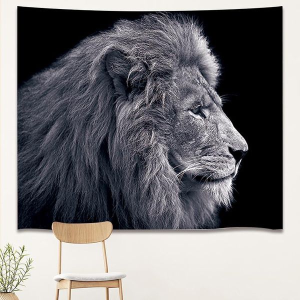 

tapestries tiger background cloth nordic style simple hanging decorative dormitory bedside wall tapestry