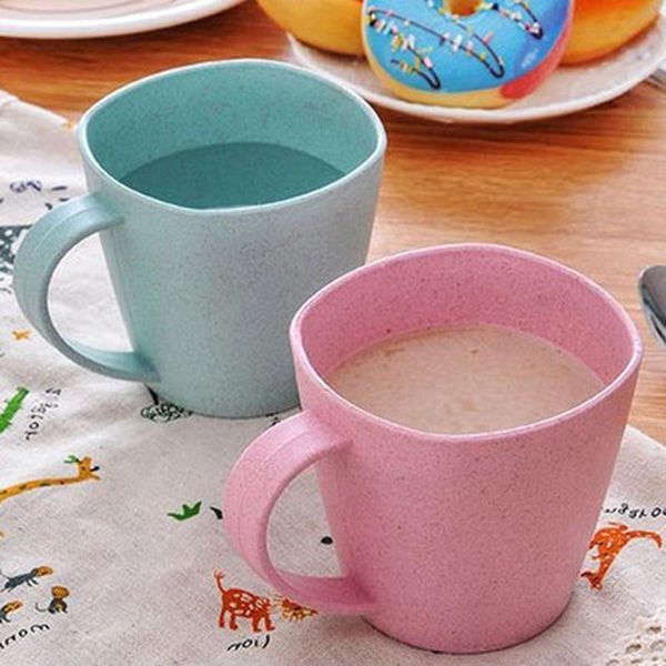 

mugs healthnordic style plastic tea cups eco-friendly wheat straw cup coffee milk drink toothbrush bathroom 201ml-300ml