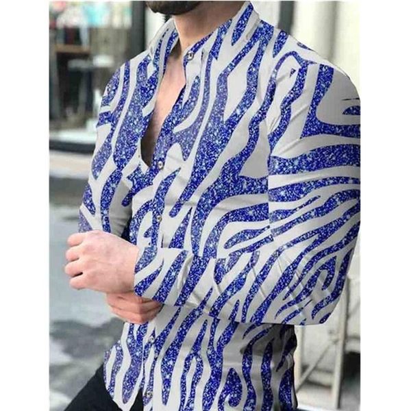 

men's casual shirts spring autumn men long sleeve fashion turn-down collar buttoned vintage shirt for mens printed streetwear, White;black