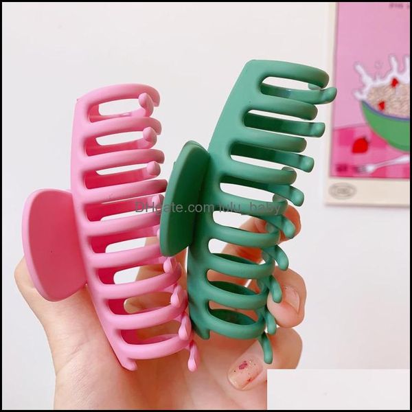 

hair clips & barrettes jewelry xwen 2021 fashion solid color large headdress clip womens bath aessories oh132401 drop delivery sydwr, Golden;silver