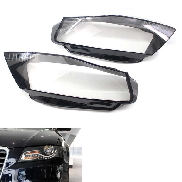 New Pair Left 1 Direito Carro Frontês Farol Lens Clear Capas Cabeça Cabeça Cabeça Cabelo Para Audi A4 B8 2008-2012