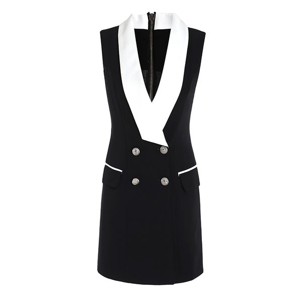 

2021 new summer ol style quality design sleevle tank dresses work wear short straight black dress, Black;gray