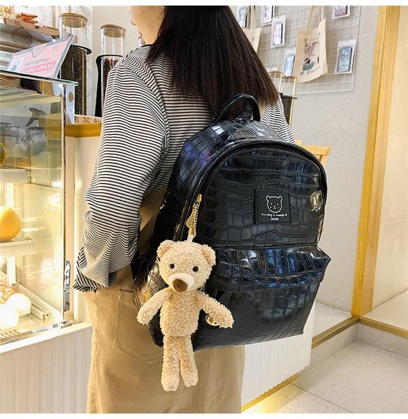 

backpack j3635 - leisure multi-function trend solid color large capacity