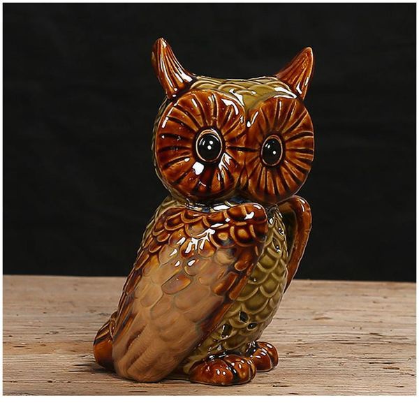 

new styleceramic owl figurines european pastoral candlestick animal ornament craft home decoration accessories jllbxx