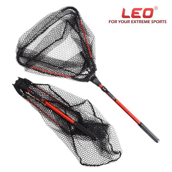 

fishing accessories portable triangular folding nets 80cm telescoping landing net pole casting network trap aluminum alloy