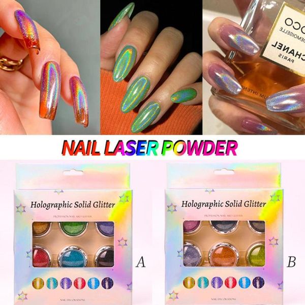 

nail glitter mirror powder dust metallic colorful metal effect art uv gel polish chrome pigment, Silver;gold