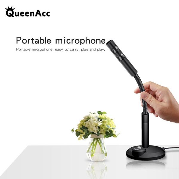 

microphones queenacc usb microphone universal 3.5mm deskvoice conference chat recording equipment lapfor pc broadcast game
