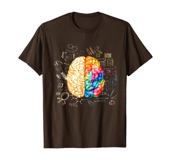 

Colorful Brain Science And Art Creative Cool Gift T-Shirt, Mainly pictures