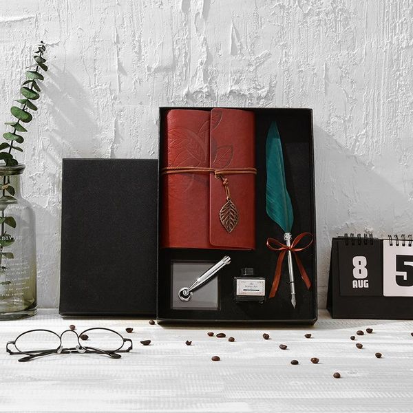

fountain pens the retro feather pen book set products are suitable for students, birthdays and other gifts