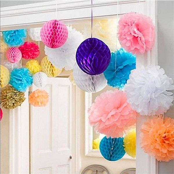 

wedding decoration 5pcs flower ball pink red green blue birthday party wedding decor artificial flower banquet celebration