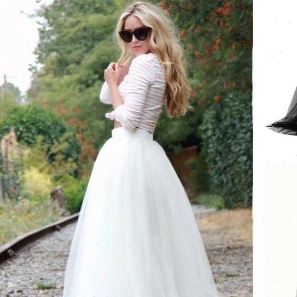 

boho elegant women ball gown long chiffon maxi skirts party wedding prom tulle lace up female girls high waist maxi, Black