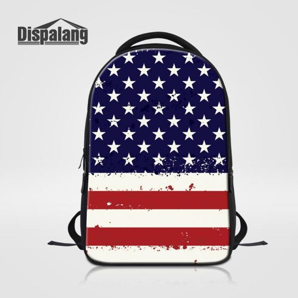 

backpack dispalang flag printing lapmens college student large school bag casual women rucksacks notebook backpacks mochila