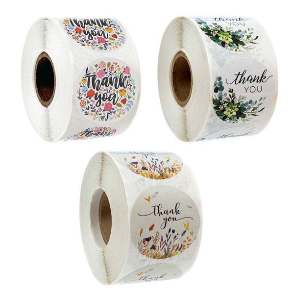 

500pcs floral thank you sticker seal labels handmade scrapbooking decoration