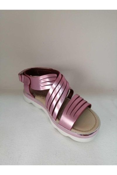 

sandals girl children fuchsia leather, Black