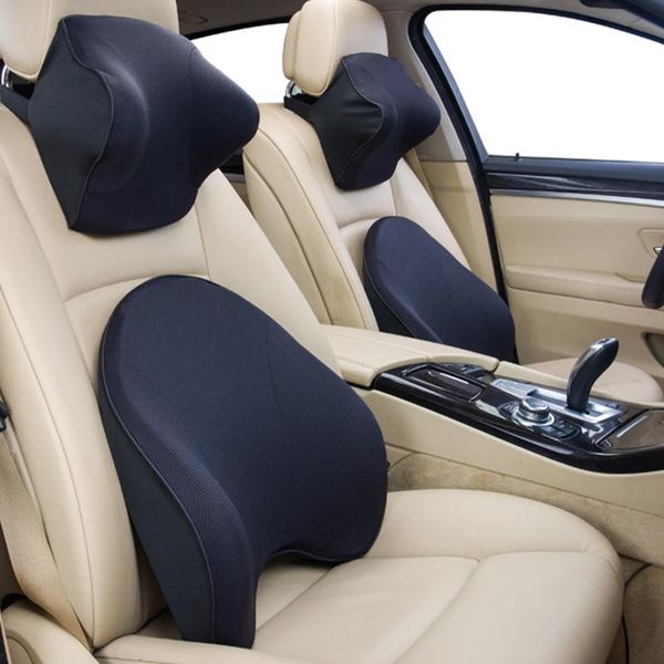 

seat cushions jinserta car supports pillow back lumbar cushion headrest neck memory foam lower pain orthopedics body