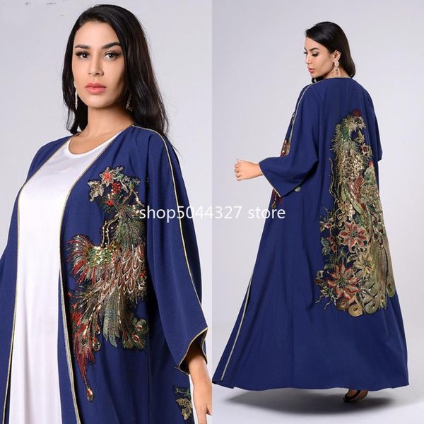 

ethnic clothing 2 piece set embroidery bangladesh muslim hijab abayas women dubai caftan robe plus size boubou turkish dresses islam, Red