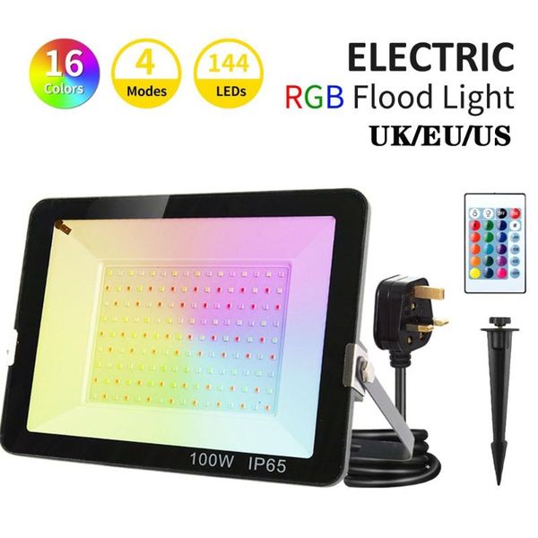

floodlights 50w/100w floodlight outdoor colorful ip65 waterproof landscape lights rgb flood light for garden lighting