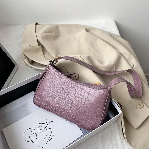 

evening bags 2021 elegant design luxury hand bag female pu leather casual solid crossbody messenger handbags retro alligator