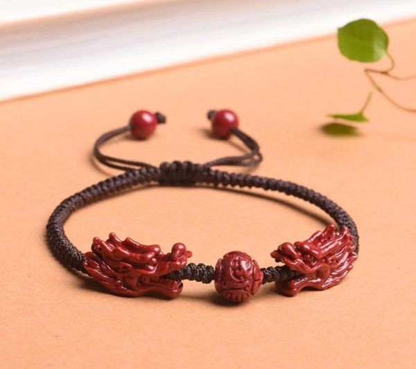 

charm bracelets natural purple cinnabar lucky dragon head high content hand wave women bracelet bangle jewel dropship, Golden;silver