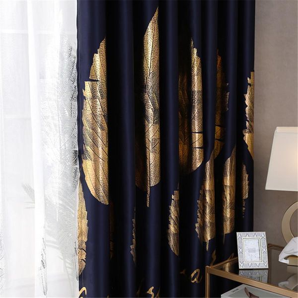 

curtain & drapes shiny leaves curtains cloth for kids boy girl bedroom living room children blackout drape window panel fabric door