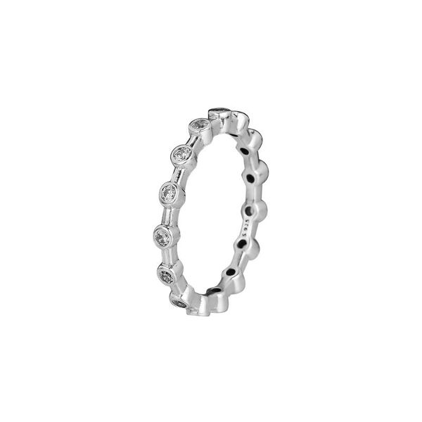 

cluster rings authentic s925 sterling silver clear cz dazzling dots ring for women engagement fine jerwelry gift wholesale, Golden;silver