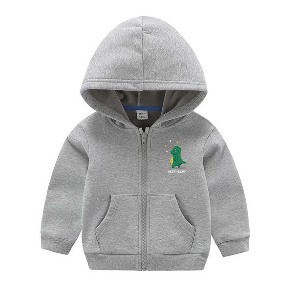 

coat winter children composite velvet padded long sleeve korean fashion cartoon children's top, Blue;gray