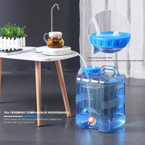 

portable water container water storage bucket 7.5l 10l 15l outdoor hiking camping picnic car driving tank barrel w/ fauce