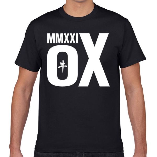 

men's t-shirts t shirt men ox calligraphy 2021 harajuku geek print male tshirt fa001, White;black