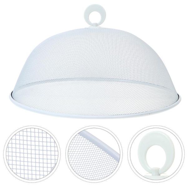 

dishes & plates 1pc round cover kitchen preservation protector (white)