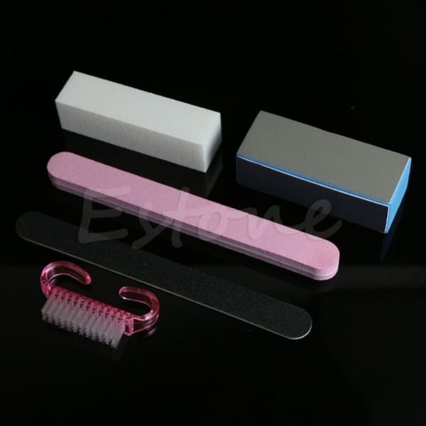 

nail art kits 5pcs professional rectangular files brush set manicure tools kit